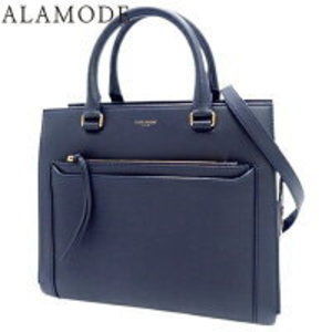 SAINT LAURENT PARIS Eastside Handbag Leather Navy Blue